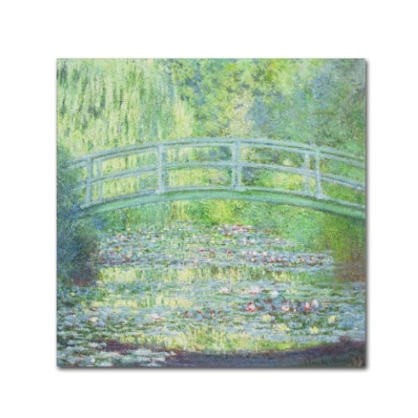 Trademark Fine Art Claude Monet 'Waterlily Pond-The Bridge II' Canvas Art, 18x18 BL0523-C1818GG